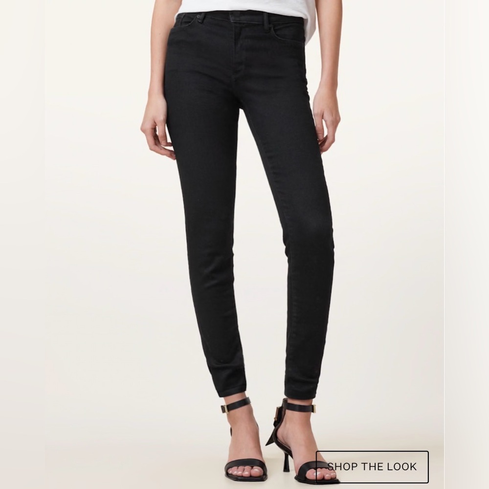 All Saints Miller Black Skinny Jeans